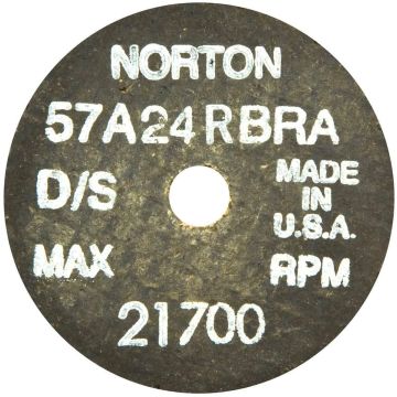 Norton 66243522381 - 2-1/2" x 1/2" x 3/8" Gemini Reinf Portable Snagging Wheel <=3" T01 Reinf 57A24-RBRA
